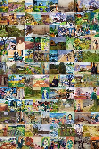 Edvard Munch Kunst Collage von Steven Kingsbury