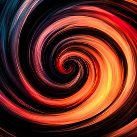 Colourful abstract swirl shape by Imperial Art House