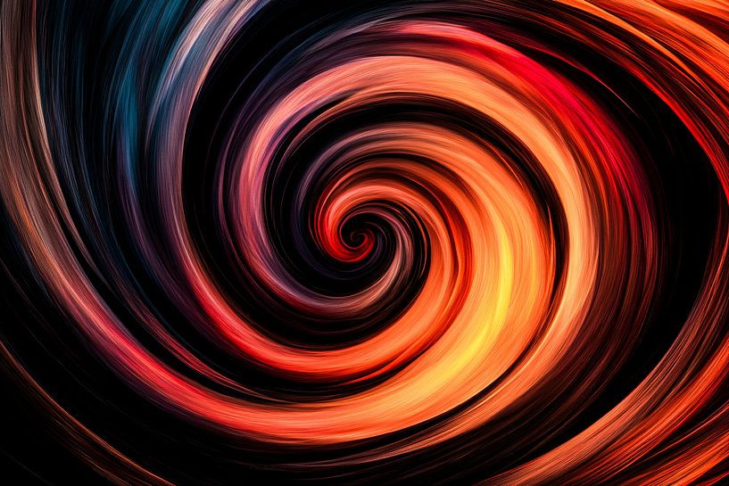 Colourful abstract swirl shape by Imperial Art House