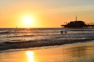 Soleil à Santa Monica Pier sur Robert Styppa