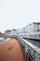 Maisons colorées, lac Wooden Cane