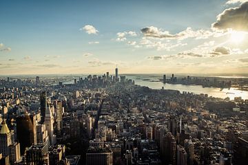 Nachmittagssonne über New York von Bas de Glopper