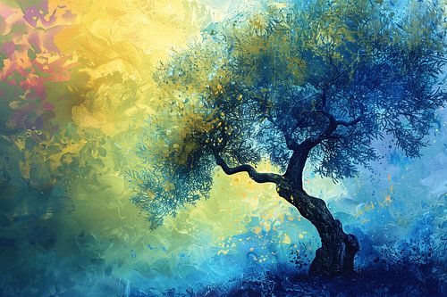 Arbre abstrait coloré