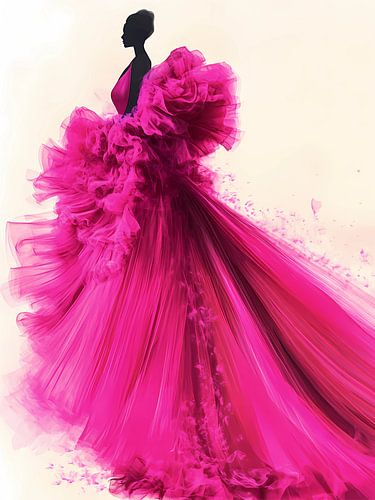 Robe de soirée rose