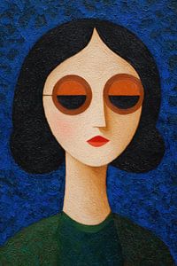 Portrait aux yeux fermés