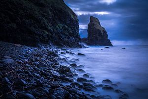 Abend in der Talisker Bay, Minginish-Halbinsel, Isle of Skye