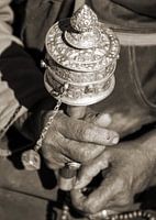 Buddhistische Gebetsmühle in Betrieb