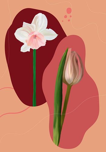 Blumen in organischen Formen