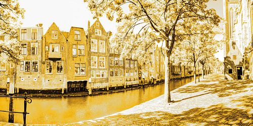 Binnenstad van Dordrecht Nederland Goud