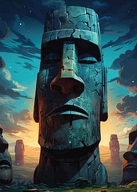 Rapa Nui (île de Pâques) en Polynésie orientale moai