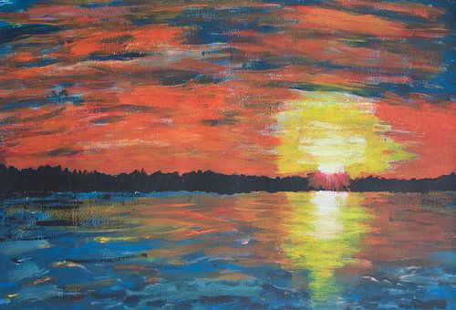 Bewegter Sonnenuntergang