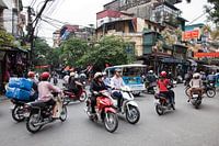Straatbeeld in Hanoi, Vietnam