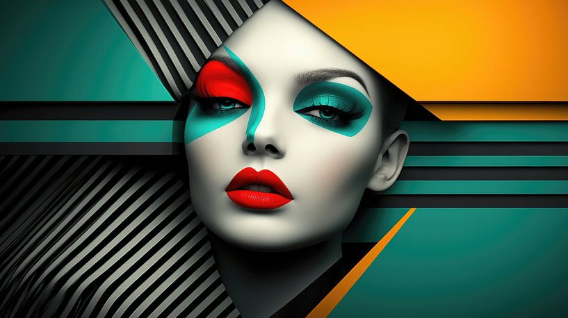 Farbenspiel der Geometrie von Klaus Tesching - Art-AI