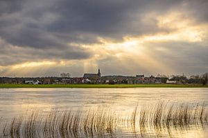 Blick auf Hattam vom Fluss IJssel aus von Sjoerd van der Wal Fotografie