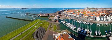 Panorama Vlissingen oude haven en centrum