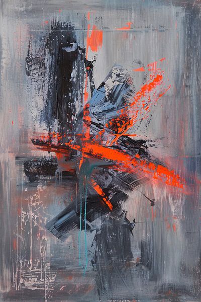 Selbstporträt mit Pinselstrichen von Art & Soul Creations