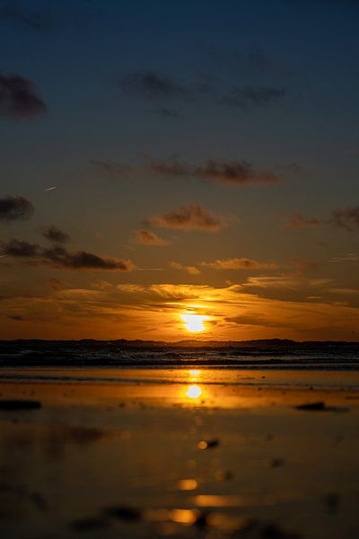 Sonnenuntergang mit Spiegelung von Michael Ruland