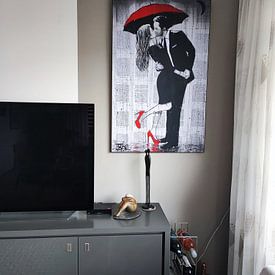 Klantfoto: DE KUSSENDE REGEN van LOUI JOVER, als artframe