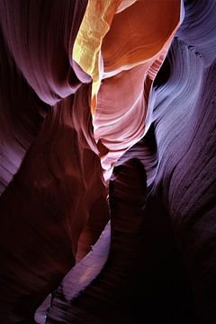 Lichtspeling in Antilope Canyon Arizona USA van Paul Franke