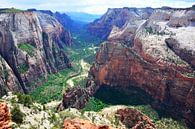 Uitzicht op Angels Landing  Zion national Park van My Footprints thumbnail