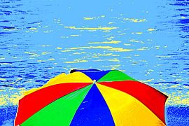 Urlaubsstimmung am Strand mixed media von Werner Lehmann