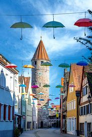The colouring tower in the old town of Gunzenhausen by ManfredFotos
