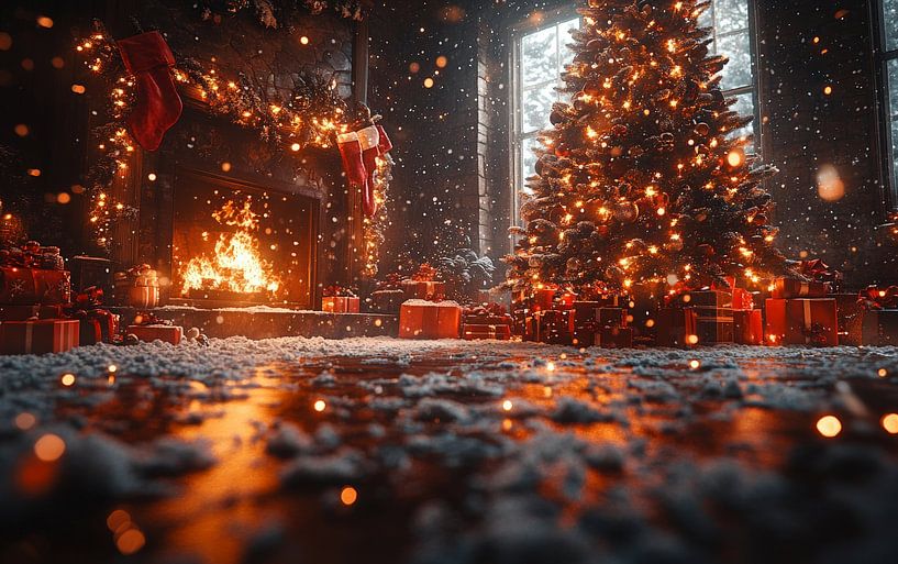 Gezellige kerst woonkamer van Lufy