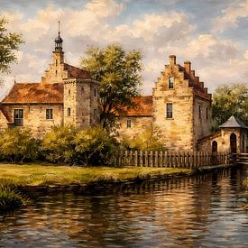 Castle by the water by Linda de Klein