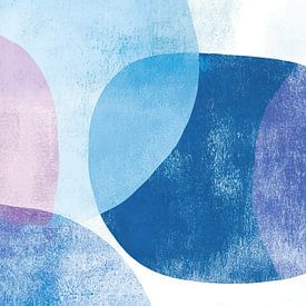 Kreis Kunst | Abstrakte Lila Formen von Moderne Kollektion