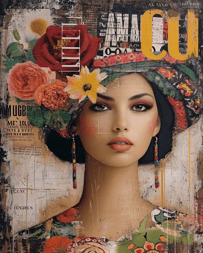 Portrait, digital art collage