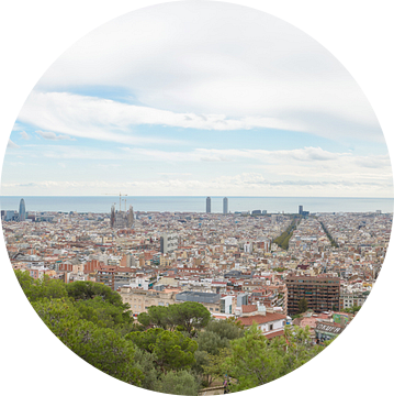 Barcelona panorama vanuit Tibidabo