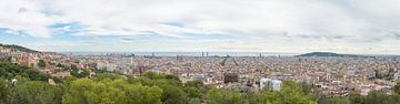 Panorama de Barcelone depuis le Tibidabo sur Michel Geluk