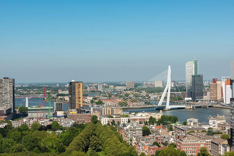 Panorama Erasmus Bridge Rotterdam. by Brian Morgan