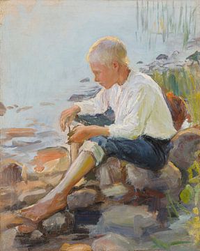Junge am Ufer, 1891 - 1893, Pekka Halonen