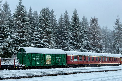 Prachtig winterlandschap op de hoogten van het Thüringer Wald