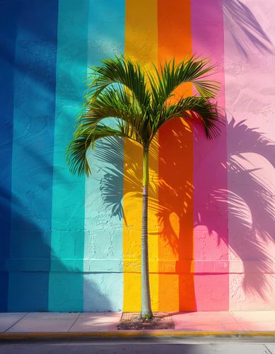 Palmier arc-en-ciel sur Marianne Ottemann - OTTI