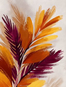Abstracte Bladeren in Herfsttinten van Gypsy Galleria