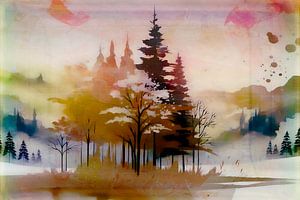 Traum Wald - Moderner Natur Expressionist