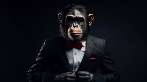 Chimpansee in smoking