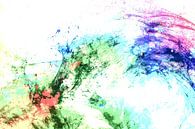 Modern, Abstract Digitaal Waterverf Kunstwerk in Pastelkleuren van Art By Dominic thumbnail