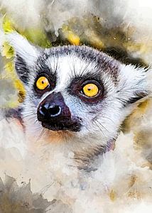 Lemurische Tierkunst #Lemur