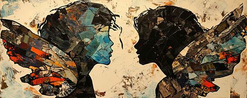 Duo de silhouettes dynamiques | Portrait moderne