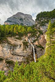 Fanes waterfall in the Dolomites by Michael Valjak