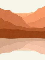 Reflection of mountain landscape