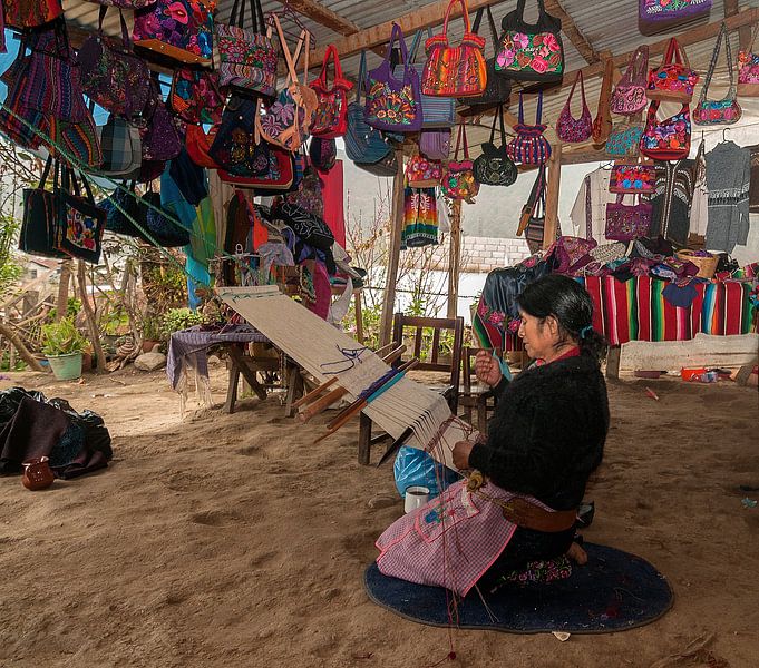 Mexico: Weefster (San Cristóbal de Las Casas) par Maarten Verhees