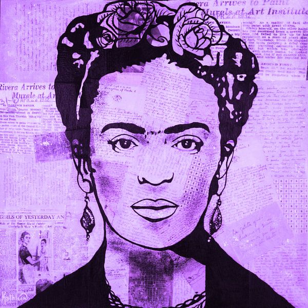 FRIDA Flowers "Purpur" von Kathleen Artist Fine Art