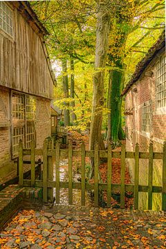 Moulin de Bels et ruisseau du Mosbeek par une belle journée d'automne