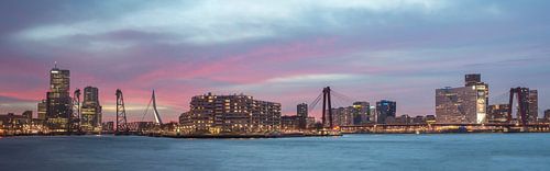 Panorama Kop van Zuid, Rotterdam  van Jan Koppelaar