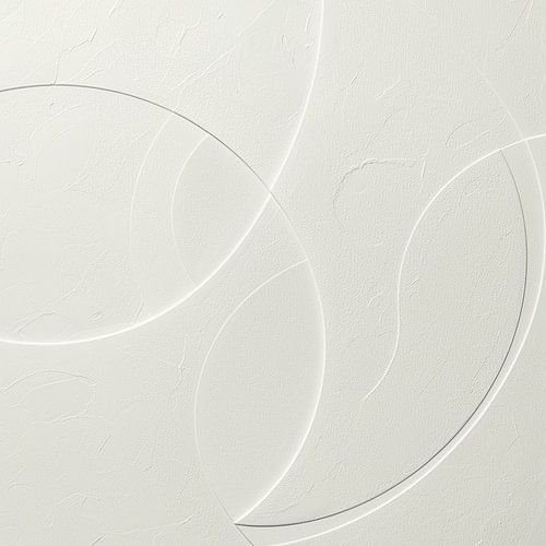 De Zen van Minimalisme: Witte Cirkels en Zachte Lijnen van Color Square