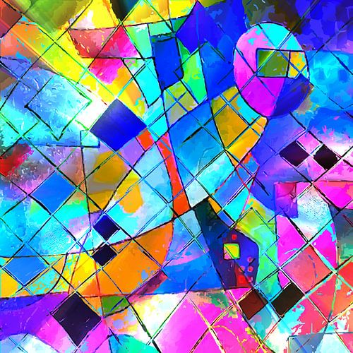 Formes et lignes des œuvres d'art numériques abstraites et modernes